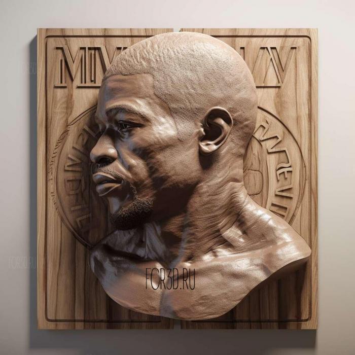 Floyd Mayweather 2 stl model for CNC